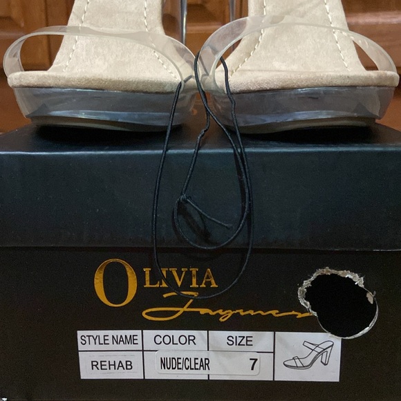 Forever 21 Clear Vinyl Lucite Block Heels - Picture 11 of 13